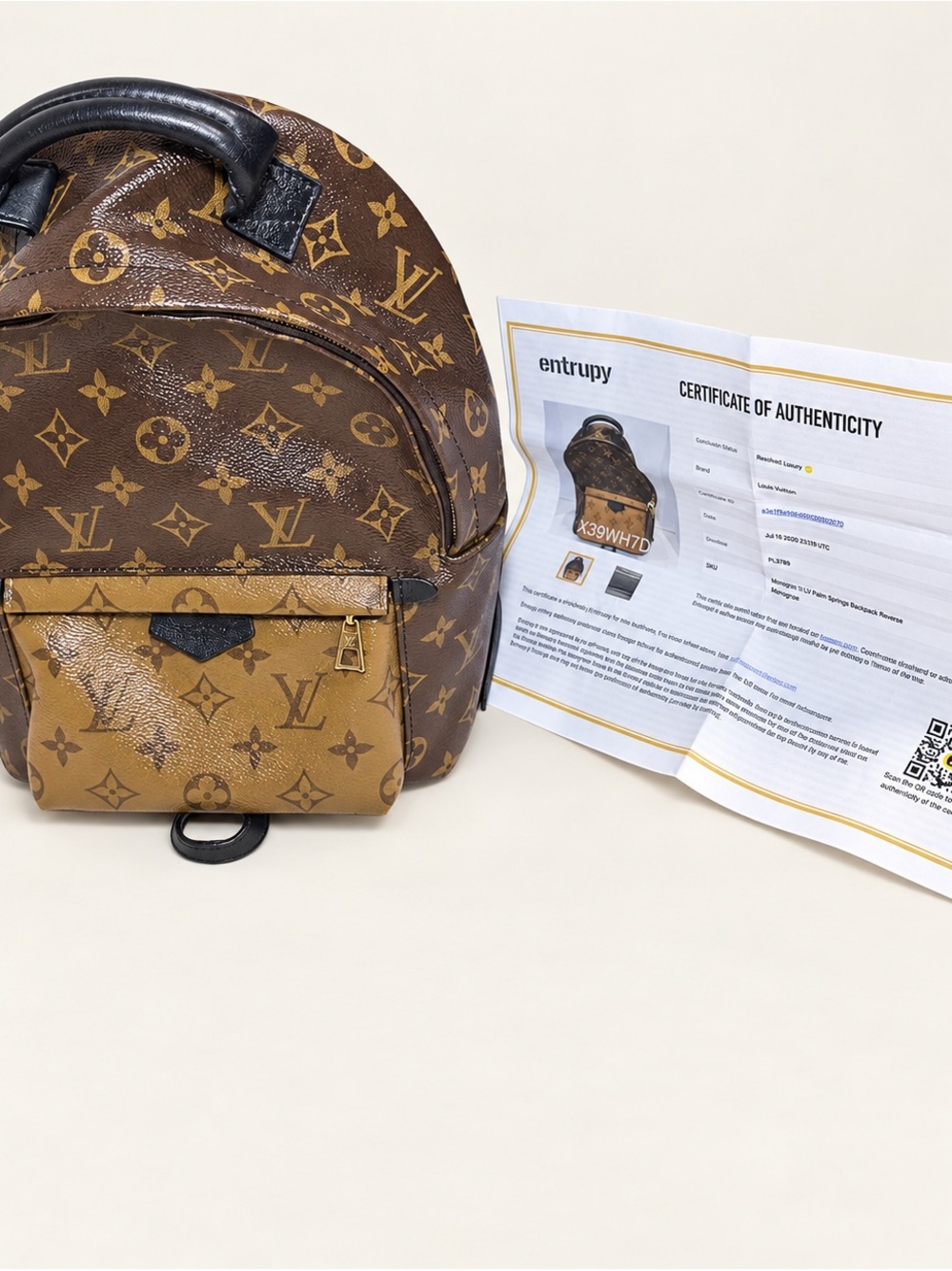 Louis Vuitton Brown Monogram Canvas Mini Backpack authentic